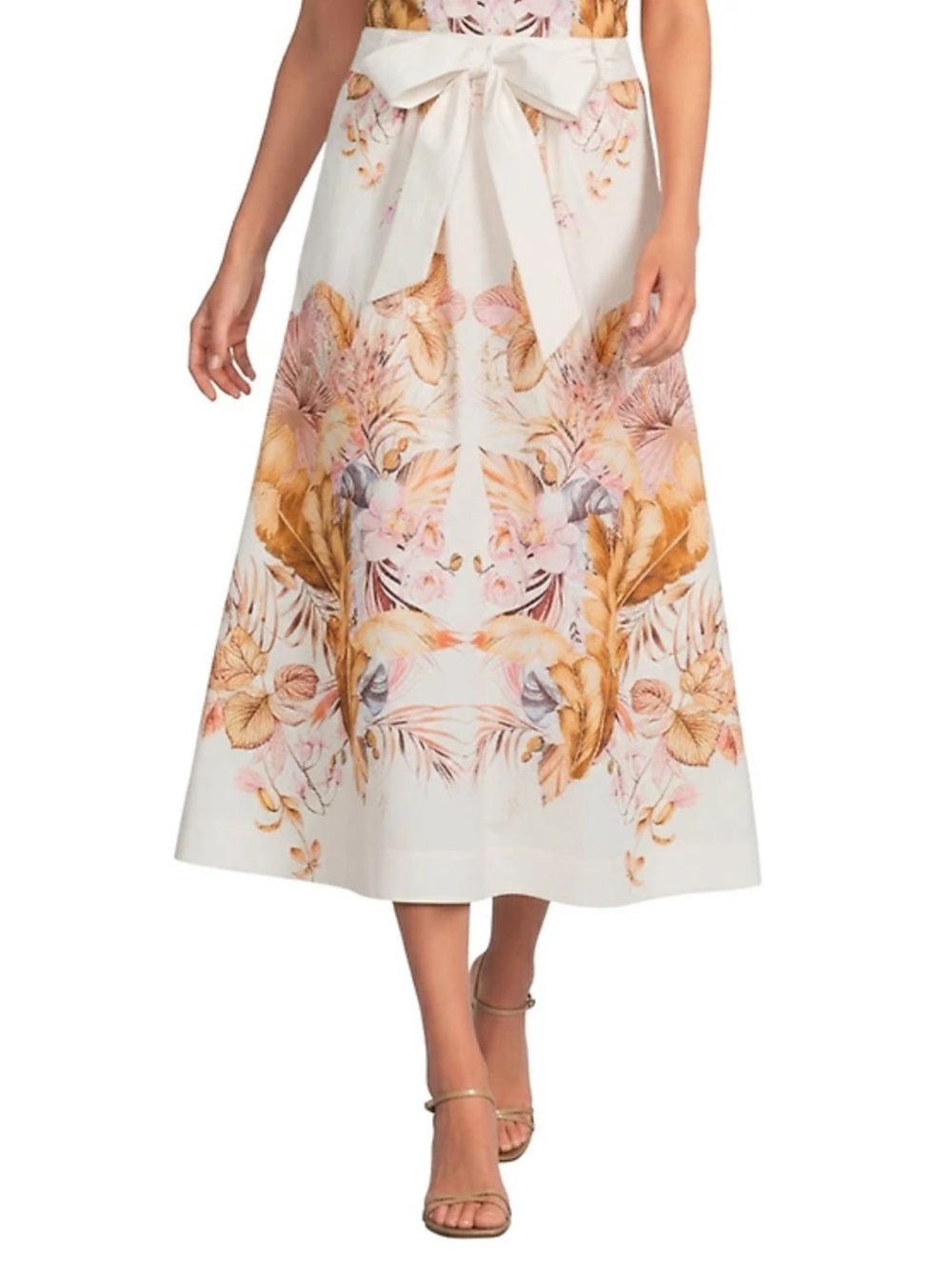 NWT Gibson & Latimer Woven Floral Print High Rise A-Line Maxi Skirt Sz Large -